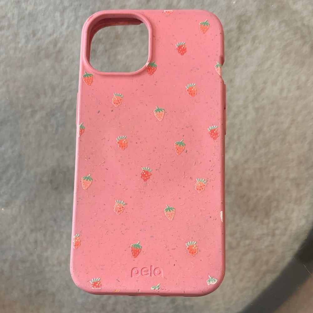 Pela Pink Strawberry Eco-Friendly Phone Case